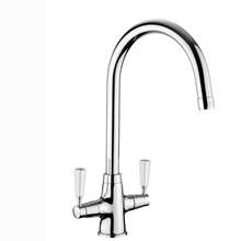 Picture of Rangemaster Aquaclassic 2 TAC2 CM/WH Chrome Tap with White Handles