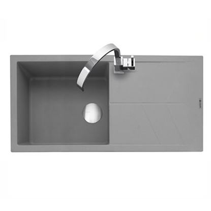 Picture of Caple: Caple Sotera 100 Pebble Grey Granite Sink