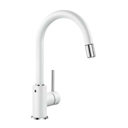 Picture of Blanco: Blanco Mida-S Pull Out White Tap