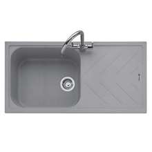 Picture of Caple Veis 100 Pebble Grey Granite Sink And Washington Tap Pack 