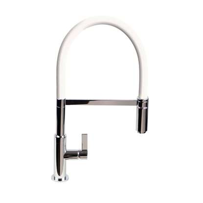 Picture of The 1810 Company: The 1810 Company Spirale Chrome And White Flexible Spout Tap