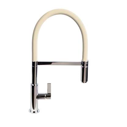 Picture of The 1810 Company: The 1810 Company Spirale Brushed And Latte Flexible Spout Tap