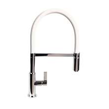Picture of The 1810 Company Spirale Brushed And White Flexible Spout Tap