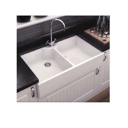 Picture of Thomas Denby: Thomas Denby Heritage 900 Double Bowl Ceramic Sink