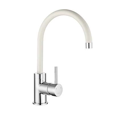 Picture of The 1810 Company: The 1810 Company Courbe Duo White And Chrome Tap