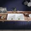 Picture of Clearwater Saxon 200 White 2 Bowl Cast Iron Sink