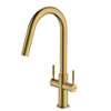 Picture of Clearwater Topaz J Twist & Spray Brushed Brass Tap