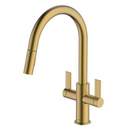 Picture of Clearwater: Clearwater Kira Pull Out Brushed Brass Tap