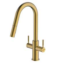 Picture of Clearwater Topaz Pull Out Brushed Brass Tap