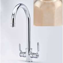 Picture of Perrin & Rowe Armstrong 3 in 1 Instant Hot Satin Brass Tap