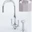 Picture of Perrin & Rowe: Perrin & Rowe Oberon U Spout Rinse Pewter Tap