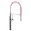 Picture of Grohe Essence Professional Pull-Out Chrome & Pink Tap