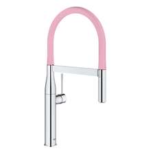 Picture of Grohe Essence Professional Pull-Out Chrome & Pink Tap
