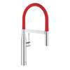 Picture of Grohe Essence Professional Pull-Out Chrome & Red Tap