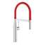 Picture of Grohe: Grohe Essence Professional Pull-Out Chrome & Red Tap