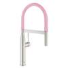 Picture of Grohe Essence Professional Pull-Out Supersteel & Pink Tap