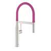 Picture of Grohe Essence Professional Pull-Out Supersteel & Purple Tap